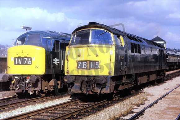 1023 UN1023C WESTERN FUSILIER & 46010 PLYMOUTH NORTH ROAD. D1023 RELIEVING 46010 ON LIVERPOOL LIME STREET - PENZANCE WORKING