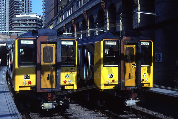 317322 & 317313 (Cat No UN317322) Barbican Station 1983