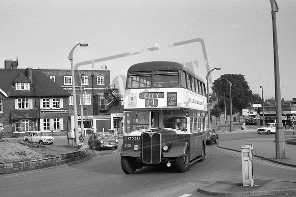 XTO245 NOTTINGHAM AEC REGENT No 245 C1969
