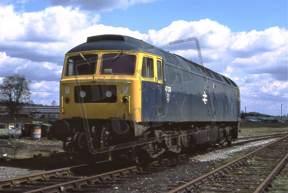 TTR10117 47130 (cat No TTR10117) Colthrop sidings near Thatcham. 14-04-77 David Canning