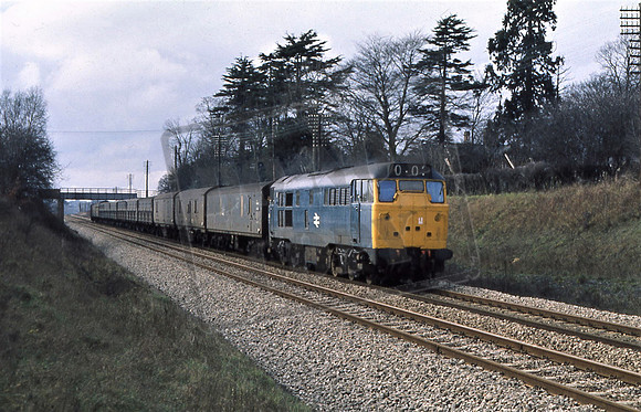 TTR10159 31256 (Cat No TTR10159) Near Newbury on 12.36 Bristol-Paddington Vans. 22-02-76 David Canning