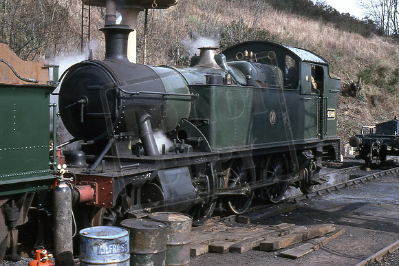 TTR10188 4566 (Cat No TTR10188) Ex GWR 2-6-2T Bewdley on SVR. 31-03-79 David Canning