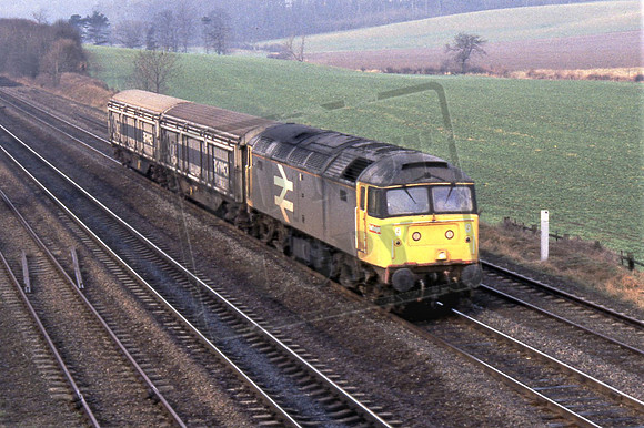 45-11 47107 (Cat No 45-11) Melton Ross. 2 VTGs Doncaster-Immingham RFD. 01-03-91 Ian Ball