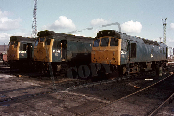 25054 25051 25201 (Cat No JSM25054) Crewe 1985
