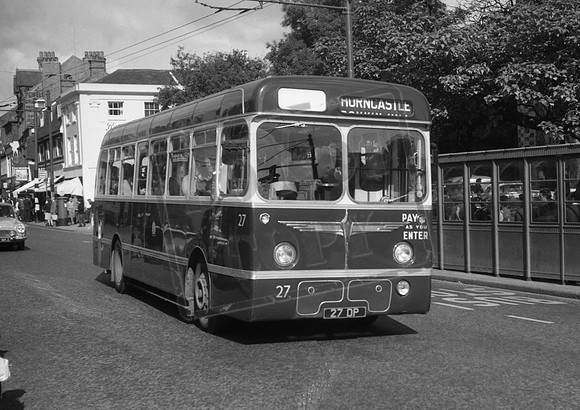 27DP READING CORP AEC RELIANCE DUPLE No 27 IN ST MARYS BUTTS 28-9-1963