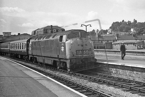 821 TTP GREYHOUND NEWTON ABBOT 1A35 FROM PLYMOUTH 22-8-69 DENNIS TUFFREY