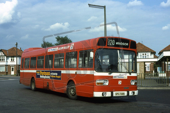 GPC763N ALDER VALLEY No 187. LEYLAND NATIONAL AT MAIDENHEAD. 1980