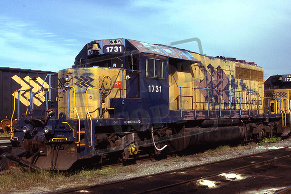 1731 ONTN1731 SD40-2 ONTARIO NORTHLAND RAILWAY. NORTH BAY ONTARIO. JULY 18TH 2001 PAUL WESTER.