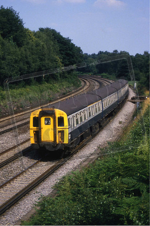 7815 (Cat No EMU7815-KM St Johns Curve, Pirbright. Between Brookwood and Farnborough.