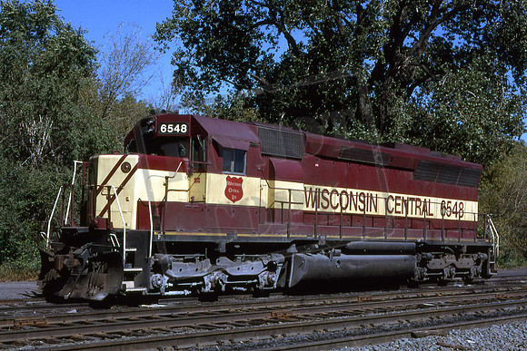 6548 WC6548 SD45 WISCONSIN VENTRAL NEWBRIGHTON, MN. SEPT 24TH 1993 JIM SHEPARD