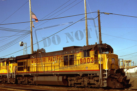 9003 MOPAC9003 C36-7 MISSOURI PACIFIC. OAKLAND, CA. JAN 31ST 1987 BRIAN COPPLE