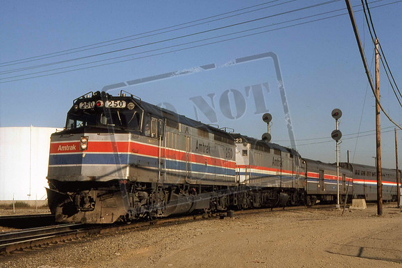 250 AMT250 AMTRAK F40PH RICHMOND CA. FEB 1981