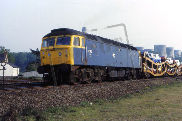 47262 (Cat No DJC47262) Trent South Junction near Red Hills Tunnels with Ratcliffe on Soar PS in the background David James Collection