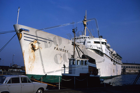 FAIRSKY Ex HMS Attacker. Laid up Southampton 1972. Broken 1980