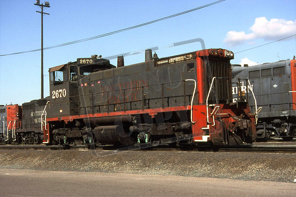 2670 SP2670 SOUTHERN PACIFIC SW1500 STOCKTON, CA. SEPT 3RD 1992 DANNY McCRAY